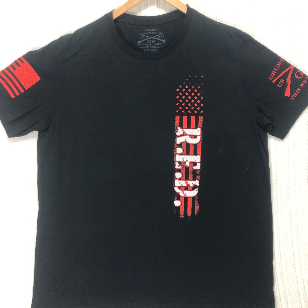 Grunt Style RED Friday T-Shirt Patriotic USA Flag‎ Graphic Tee XXLarge